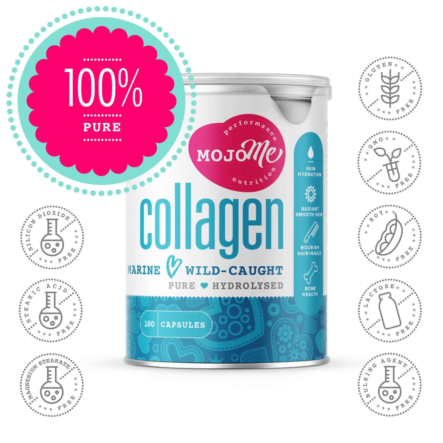 100% Pure Marine Collagen Capsules 180’s