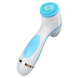 USB Rechargeable Electric Facial Cleansing Brush 2 Modes Skin Cleaner Beauty Care W/ 3 Head