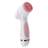 USB Rechargeable Electric Facial Cleansing Brush 2 Modes Skin Cleaner Beauty Care W/ 3 Head