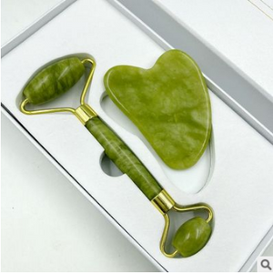 Jade Derma Roller and Gua Sha Set