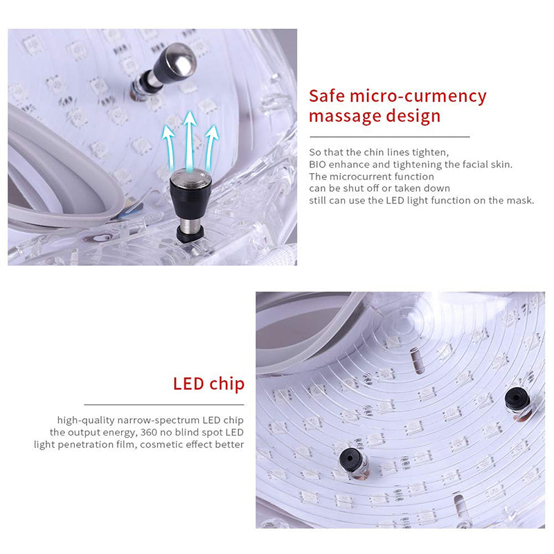 7Colors LED Light Photon Face Neck Mask Rejuvenation Skin Facial Therapy