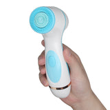 USB Rechargeable Electric Facial Cleansing Brush 2 Modes Skin Cleaner Beauty Care W/ 3 Head